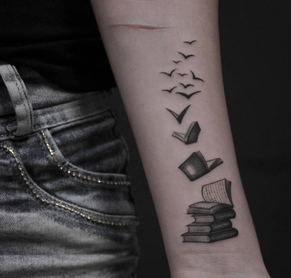 book tattoo design 1 - Book Tattoos
