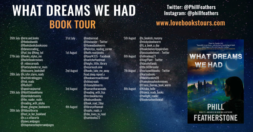 What Dreams We Had Twitter 1024x536 - Book Review for What Dreams we Had by Phill Featherstone